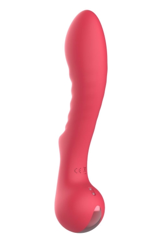 Вібратор рельєфний вагінальний та для точки G червоного кольору Dream Toys Amour Aimee - 3