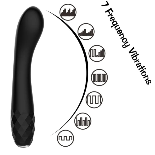 Вібратор для точки G з підсвічуванням чорний Every Night Toys - 5