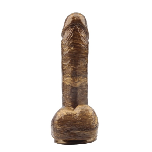 Фаллоимитатор реалистичный на присоске бронзового цвета Chisa Ben Dover - 3