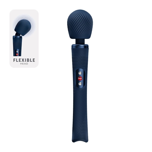 Массажер в виде микрофона супермощный и легкий синий Fun Factory VIM Vibrating Wand до 6 часов работы - 2