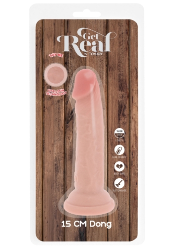 Реалистичный фаллоимитатор с присоской бежевый ToyJoy Get Real Deluxe - 7