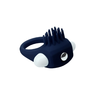 Эрекционное виброкольцо на член с усиками синего цвета Dream Toys Rings of Love 
