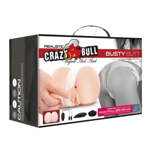 Мастурбатор вагина-анус с вибрацией Realistic Crazy Bull BM-009141Z-1 - 2