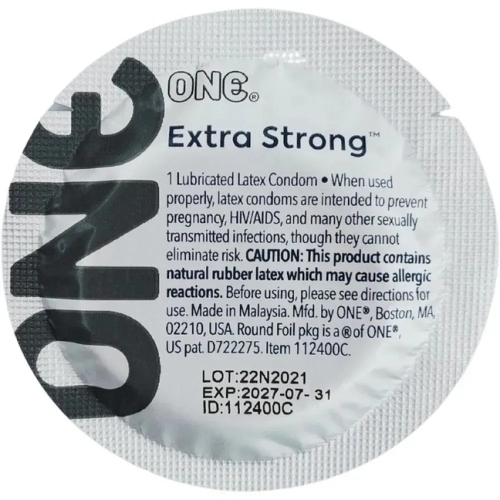 Презерватив классический с утолщенными стенками латексный One Extra Strong 1 штука - 1