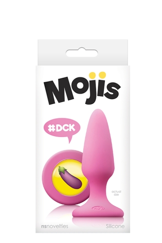 Анальний силіконовий затор рожевого кольору із заглушкою смайликом NS Novelties Mojis dck medium - 2