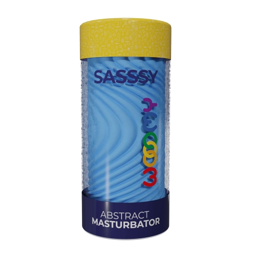 Мастурбатор для чоловіків синього кольору Wooomy Sasssy Abstract Masturbator - 6