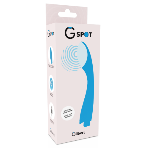Вибратор вагинальный для зоны G голубого цвета GYLBERT G-SPOT - 4