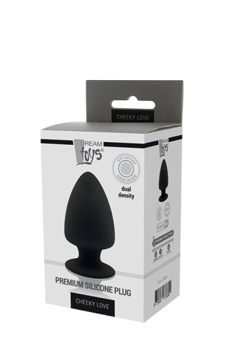 Термоактивна анальна пробка на присоску чорна PREMIUM SILICONE PLUG S - 2