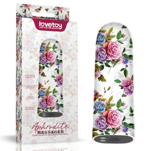Компактний вібратор для клітора з принтом Lovetoy Rechargeable Aphrodite Massager - 1