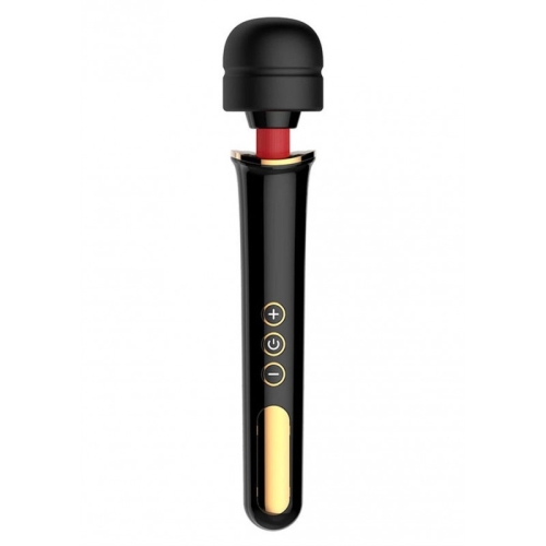 Вибромассажер Ванд в форме микрофона черного цвета Boss series Massager Super Powerful - 2