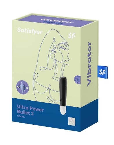 Вібратор для клітора чорний Satisfyer Ultra Power Bullet 2 - 6