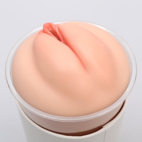 Мастурбатор-вагина наскрізний у колбі тілесний Naked Factory Cup Sleeve V-1 - 3