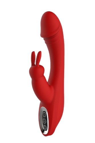 Вибромассажер кролик со стимуляцией клитора и точки G красный Dream toys REVOLUTION ARTEMIS - 1