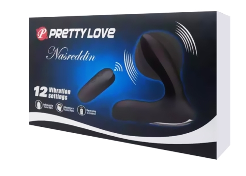 Массажер простаты расширяющийся с пультом ДУ черного цвета PRETTY LOVE Nasreddin - 8