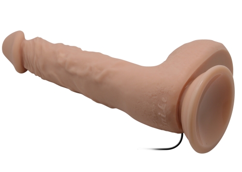 Вібратор реалістичний на присосці тілесного кольору з пультом ДК Lybaile Sextoy top penis довжина 250 мм - 4