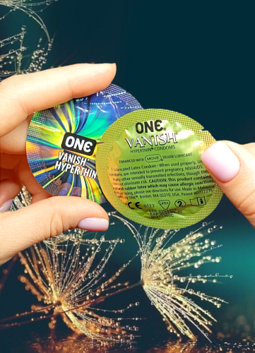 Гіпертонічні презервативи ONE VANISH Hyperthin 1 шт - 1
