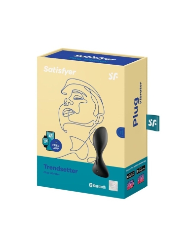 Силіконова анальна пробка з вібрацією водонепроникна чорна Satisfyer Trendsetter - 4