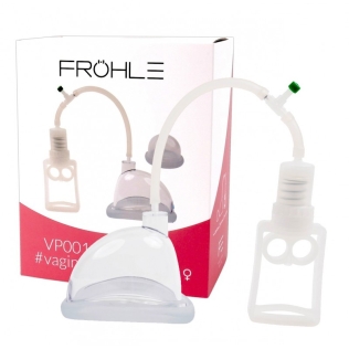 Вакуумная помпа для женщин с 2 насадками прозрачная Frohle Duo Extreme Professional