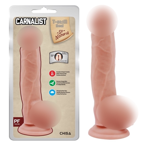 Фалос на присоску реалістичний бежевий CHISA Carnal Pleasure Flesh - 1