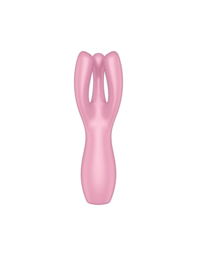 Вибратор для стимуляции клитора силиконовый розовый Satisfyer Threesome 3 - 3