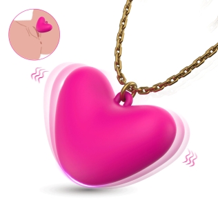 Мини-вибратор клиторальный и для сосков в форме сердца малиновый Every Night Toys Eileen 10 режимов вибрации
