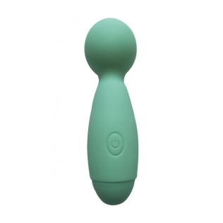 Вібромасажер Ванд бірюзового кольору Wooomy Smally Mini Wand Turquoise