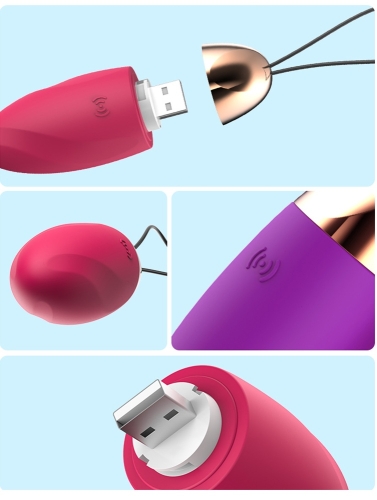 Віброяйце вагінальне колір яскравий рожевий Cottelli Collection USB EGG - 5
