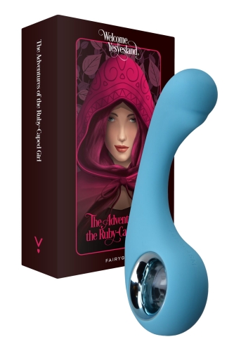 Вібратор вагінальний та для точки G блакитного кольору FairyGasm BraveryAward - 1