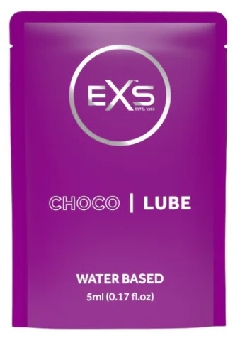 Ароматизированный универсальный гель лубрикант с ароматом шоколада EXS Lube 5 мл - 1