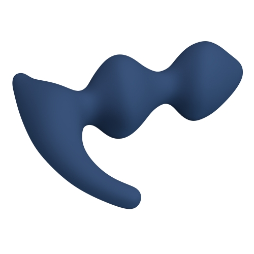 Масажер простати рельєфний силіконовий синій LYBAILE MR.PLAY David Silicone Prostate Massager - 6