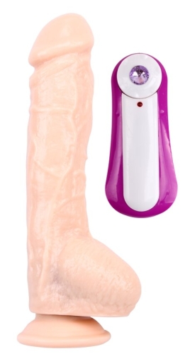 Реалістичний вібратор на присоску бежевий GHISA Alexander Lee 10 Vibrating Dildo - 2