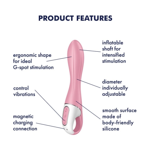 Вібратор для точки G Satisfyer Air Pump Vibrator 2 надувається - 4