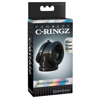 Подвійне ерекційне кільце на член чорного кольору Fantasy C Ringz