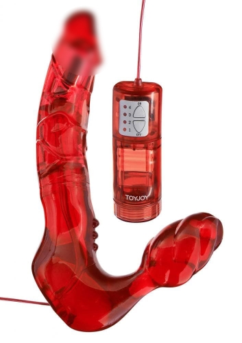 Безременной вибрострапон крансого цвета Toy Joy Bend Over - 1