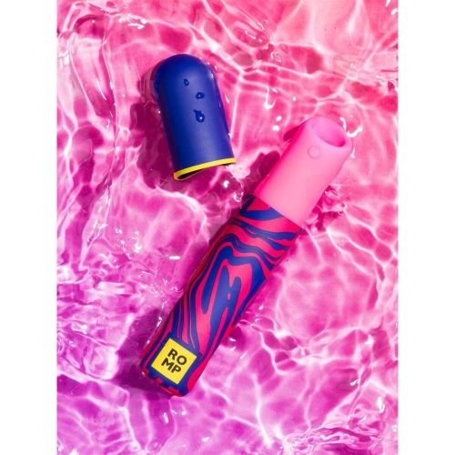 Вакуумний кліторальний стимулятор у формі помади рожевого кольору Romp Lipstick - 9