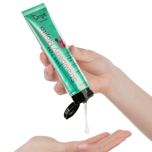 Оральный лубрикант со вкусом коктейля Кайпиринья на водной основе Orgie Lube Tube Strawberry Mojito 100 мл - 2