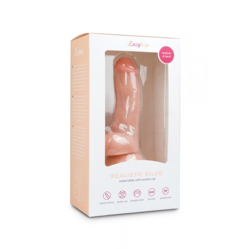 Фалоімітатор реалістичний Бежевий на присоску EasyToys Realistic Dildo 15 см - 4