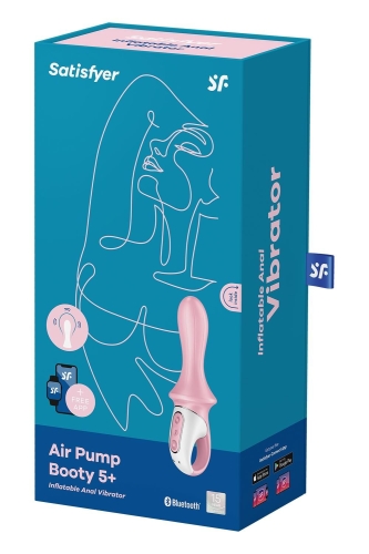 Анальный вибратор розового цвета Satisfyer Air Pump Booty 5+ - 8