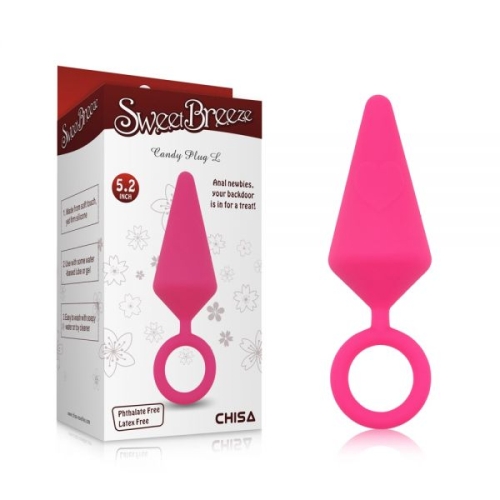 Анальний корок з кільцем рожевого кольору Chisa Candy Plug Large - 1