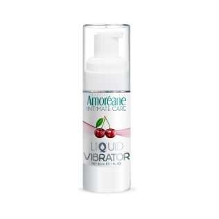 Лубрикант с эффектом вибрации Amoreane Med Liquid Vibrator Cherry 30 мл