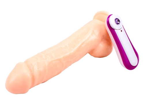 Реалістичний вібратор Бежевий на присоску GHISA JEFF STRYKER 8.9 Vibrating Dildo - 5
