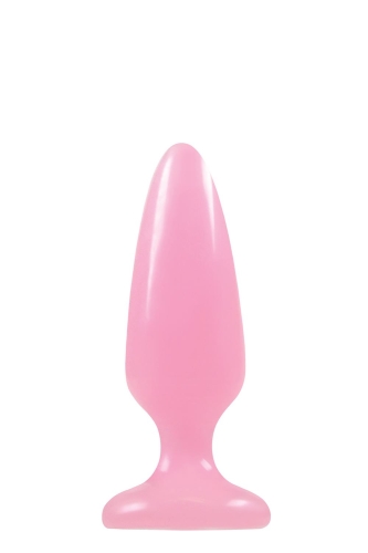 Анальная светящаяся пробка розового цвета NS Novelties Firefly pleasure medium - 1