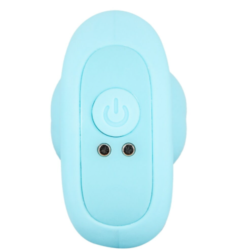 Анальная вибропробка синяя Soft Silicone Vibrating Mini Butt Plug - 5
