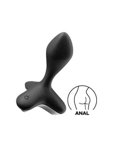 Силіконова анальна пробка з вібростимуляцією чорна Satisfyer Game Changer - 3
