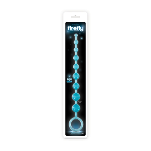 Анальні кульки що світяться блакитного кольору NS Novelties Firefly pleasure beads - 2
