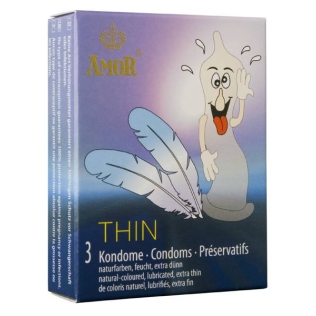Презервативи тонкі з гладкою поверхнею Amor Thin 3 штуки
