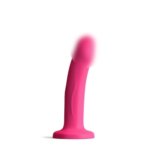 Насадка для страпона на присоске термоактивная силиконовая пурпурного цвета Dorcel Real Pleasure размер S