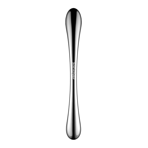 Двухсторонний металлический фаллоимитатор серебристого цвета Satisfyer Cosmic Crest 1 - 4