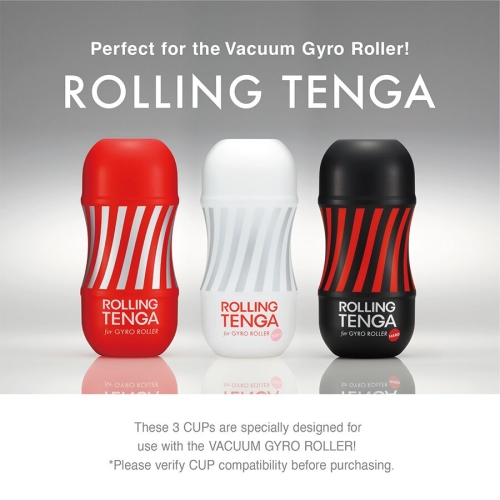 Мастурбатор в футляре с ротацией белого цвета Tenga Vacuum gyro roller - 7