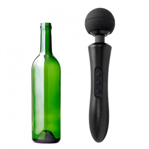 Вібромасажер Ванд у формі мікрофону Пульсатор чорного кольору Boss series Massager Ultra Powerful - 7